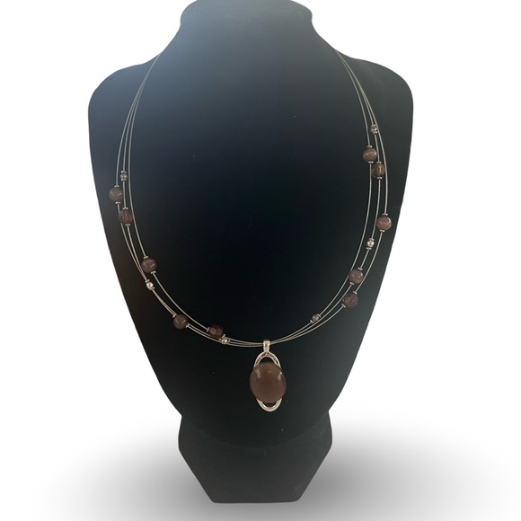 Classy wire three string necklace - Picture 1 of 1